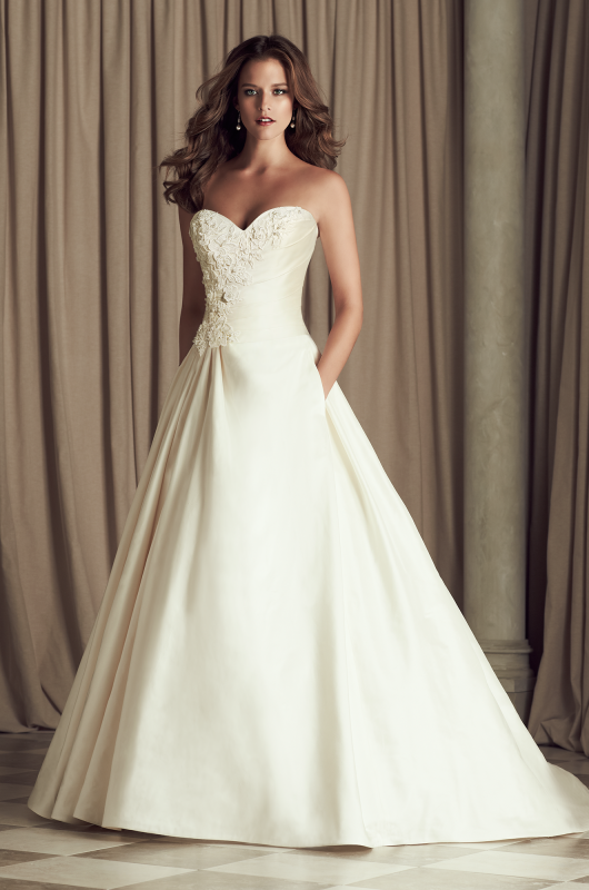 Wedding Dresses with Pockets Beautiful Silk Dupioni and Guipure Lace Wedding Dress Crossover