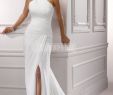 Wedding Dresses with Slits In the Front Lovely Y Column Beading Chiffon Front Split Wedding Dress