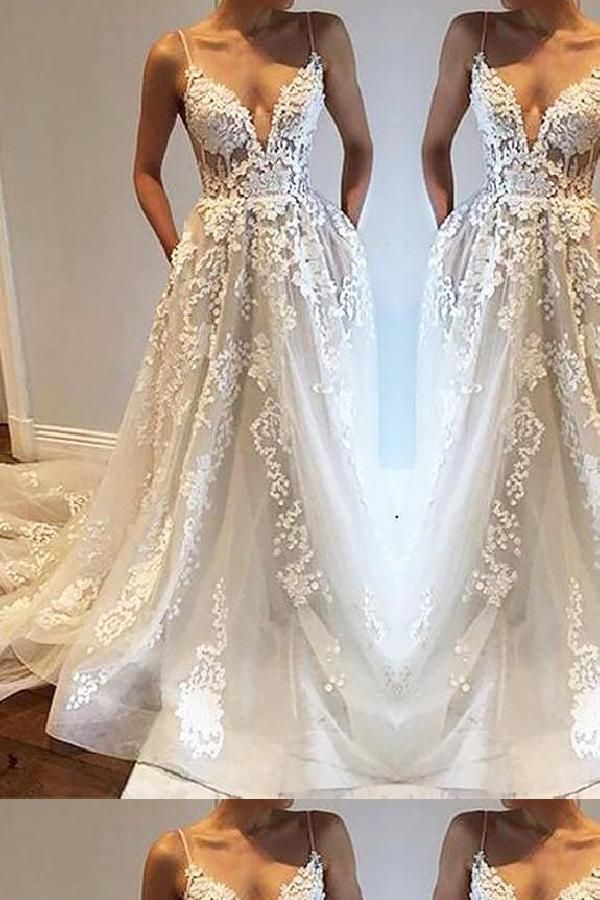 Wedding Dresses with Spaghetti Straps Elegant Pin On Wedding