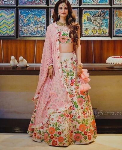 Wedding Fashion Elegant Indian Lehenga Choli Ethnic Bollywood Wedding Bridal Party