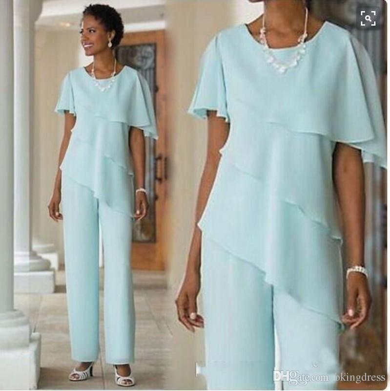 Wedding Guest Dresses Size 16 Fresh New Mother Of the Bride Dresses Pants Suits Wedding Guest Dress Silk Chiffon Short Sleeve Tiered Mother Of Bride Pant Suits Custom Made