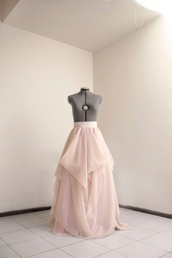 Wedding Skirt Separates Beautiful Nude Wedding Skirt Blush Bridal Gown Separate Draped Skirt