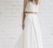 Wedding Skirt Separates Elegant Modern Two Piece Crop top Wedding Dress