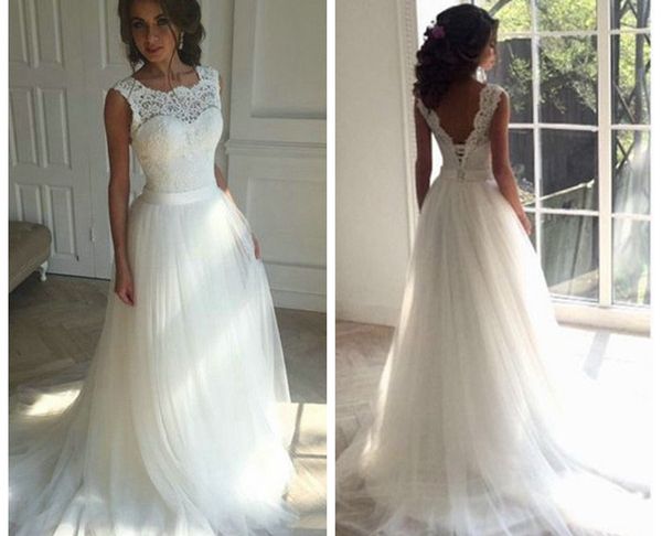 Where Can I Buy Tulle Fresh Discount 2019 New Lace Scoop Neck Lace Tulle Boho Cheap Wedding Dresses Summer Beach Bridal Gown Bohemian Wedding Gowns Robe De Mariage Buy Dresses