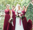 Where to Buy Mismatched Bridesmaid Dresses New Pretty Lace top Burgundy A Line Chiffon Short Sleeves Long