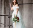Where to Buy Wedding Dresses Off the Rack Fresh Arsenia Tulle Wedding Dress with Off Shoulder Sleeves Classic Bridal Gown Blue Grey Wedding Dress Low Back Wedding Dress Milamira