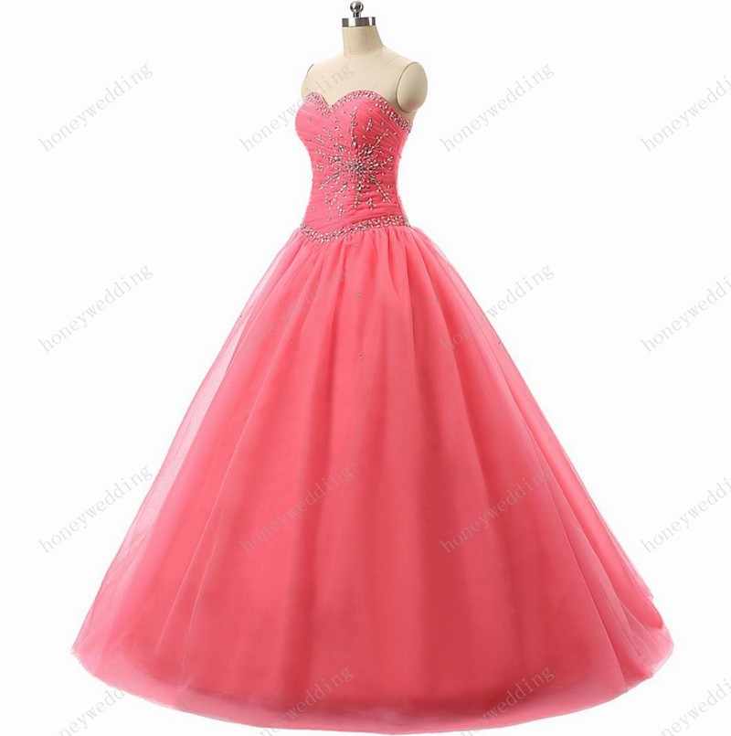 In Stock New Beaded Sweetheart Flowing Skirt Sage Cheap Tulle Quinceanera Dresses Ball Gown Prom Dresses q50