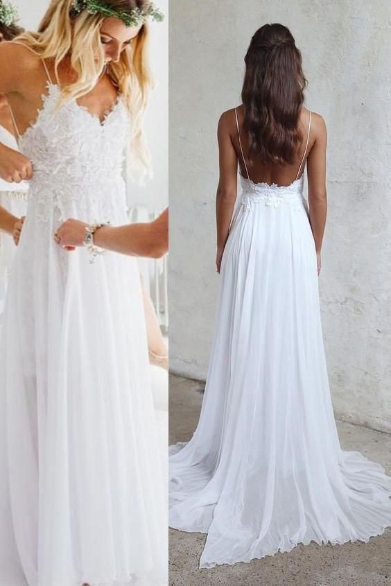 White Beach Wedding Dresses Casual Inspirational Y Backless Unique Casual Cheap Beach Wedding Dresses