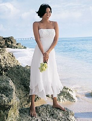 White Beach Wedding Dresses Casual New Informal Beach Wedding Dress