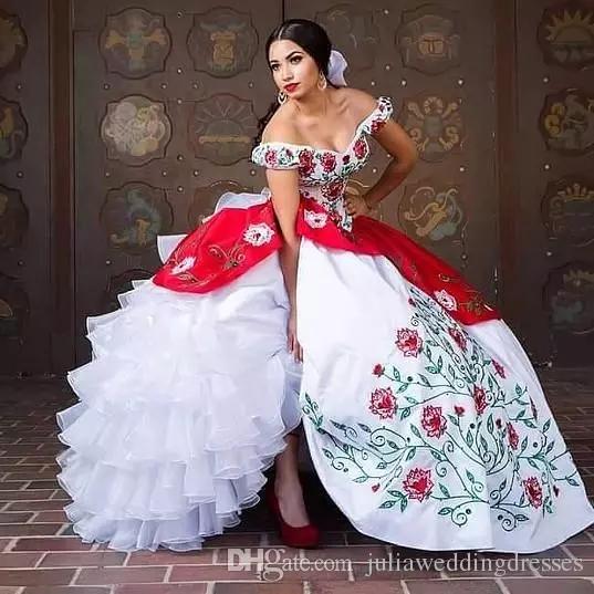 White Debutant Dresses Beautiful 2018 New Y White and Red Quinceanera Dresses with Embroidery Beads Sweet 16 Prom Pageant Debutante Dress Party Gown Qc 1117 Dresses for 15 Gowns