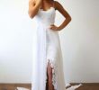 White Flowy Wedding Dress Luxury Boho Beach Flowy Chiffon Spaghetti Straps Wedding Dress with