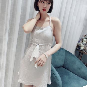 White Gowns Cheap Unique original Explosive Nightdress Gongsatin Cotton Pure Y Back Hollow Beautiful with Breastpad Home Dress