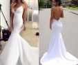 White Mermaid Gown Beautiful 2019 New Arrival White Mermaid Prom Dresses Spaghetti Straps Lace Applique Backless Floor Length Long formal evening Party Gowns Short Prom Dress 2015