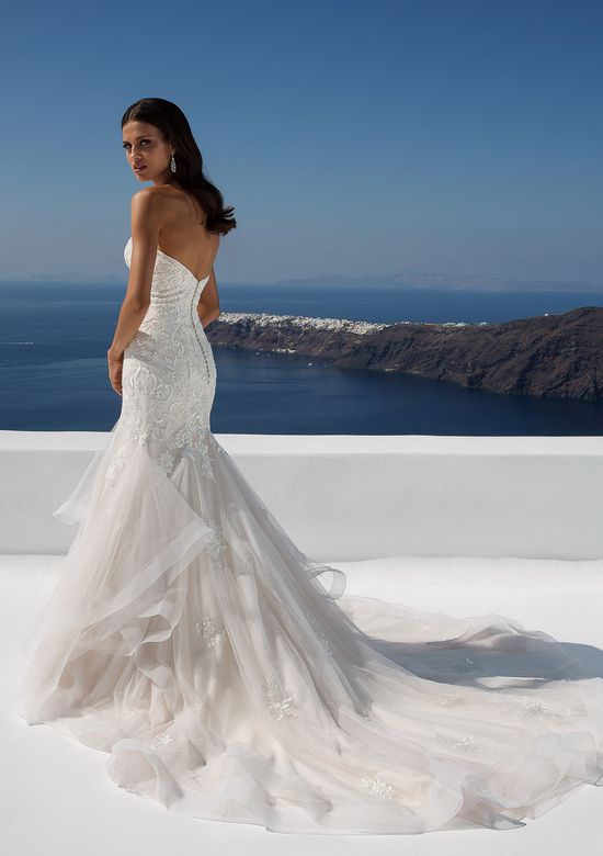 White Mermaid Wedding Dresses Luxury Style Sweetheart Lace Mermaid Gown with Horsehair Hem