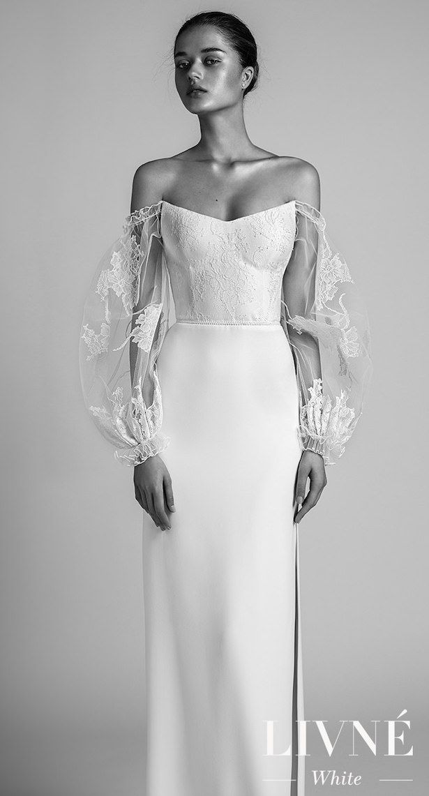 White Sheath Wedding Dress Lovely 2019 Wedding Dress Trends with Livné White