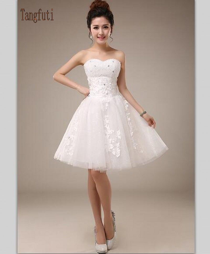White Short Wedding Dresses Best Of to Buy White Short Wedding Dresses Sweetheart Beads