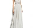 White Silk Gown Elegant Jenny Packham Tahoe Wrapped Silk Chiffon V Neck Gown In 2019