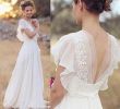 White Summer Wedding Dress Lovely Cheap Plus Size Chiffon Country Wedding Dresses V Neck Back