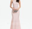 White Trumpet Dress Awesome Trumpet Mermaid Halter Sweep Train Jersey Prom Dresses with Lace Beading