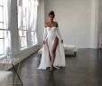 White Trumpet Dress Best Of Fatale High Split Maxi Dress White