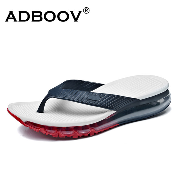 Wholesale Flip Flops for Wedding Guests New Adboov Full Air Cushion Flip Flops Men Outdoor Home Slippers Mens Summer Shoes Chinelo Masculino Blue Black Sliver Boots Shoes Green Shoes From