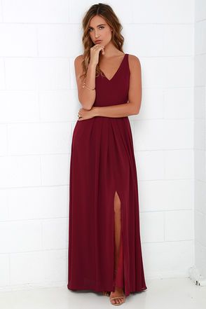 Wine Colored Bridesmaid Dresses Best Of Show Of Decorum Wine Red Maxi Dress In 2019