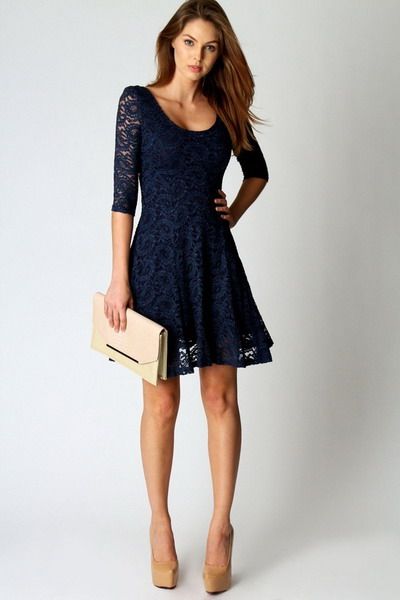 Winter Cocktail Dresses for Wedding Luxury Blue Lace Ddress for Extraordinary Look Blue Lace Dress