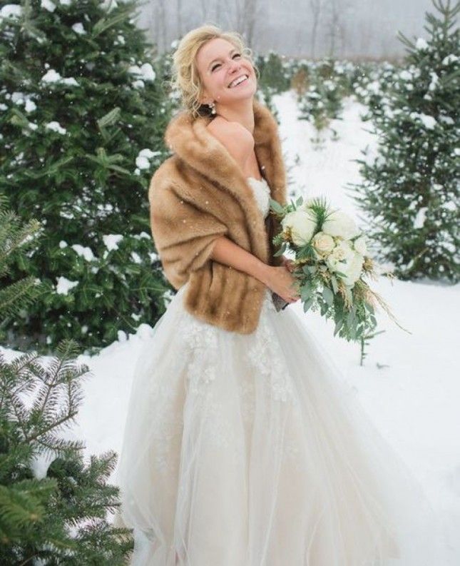 Winter Wedding Dresses with Fur Luxury 14 Winter Cover Up Ideas for Every Type Of Bride