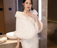 Winter Wedding Dresses with Fur Luxury 2018 Exquisite Long Faux Fur Wedding Bridal Wrap Beading Flower F the Shoulder Shawl Bridal Accessories for Wedding Dress From Fengyangg &price