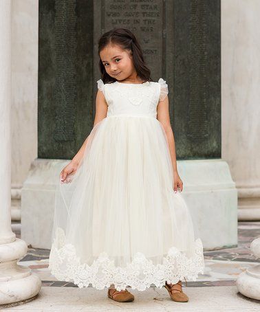 Zulily Wedding Dresses Fresh Love This Ivory Lace Accent Aletta Gown toddler & Girls by